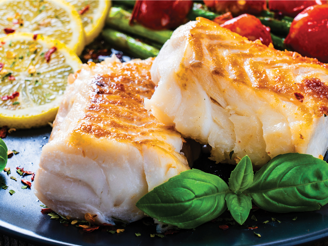 Sviestā sautēts paltuss.