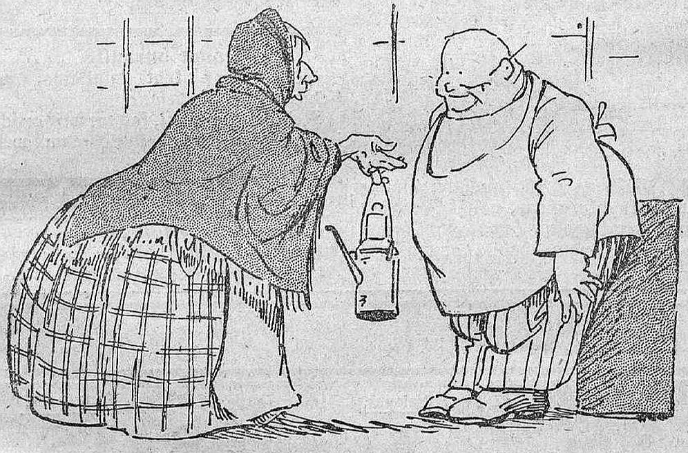 "Sikspārņa" karikatūra: "Bodnieka kungs, man, lūdzu, divus kilometrus sīrupa."