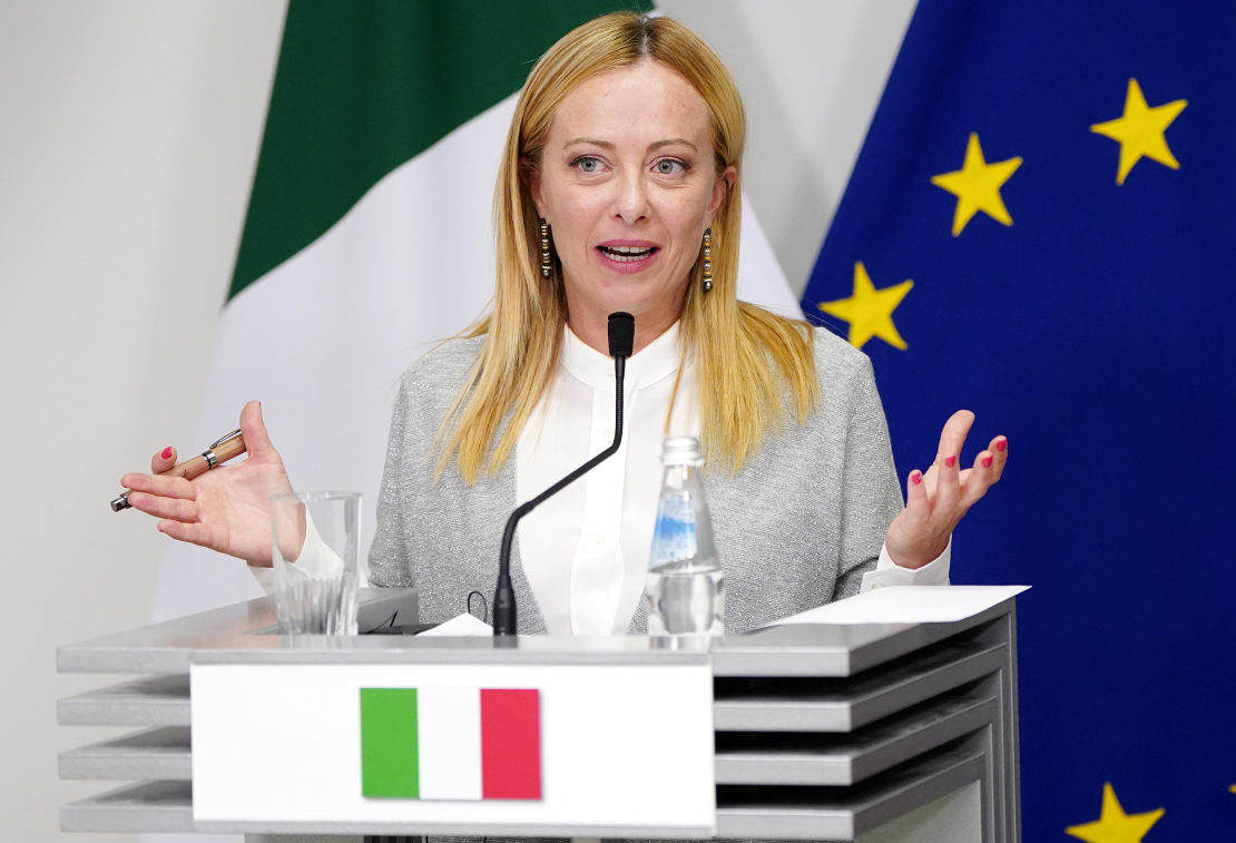 Itālijas premjerministre Džordžija Meloni Rīgā.