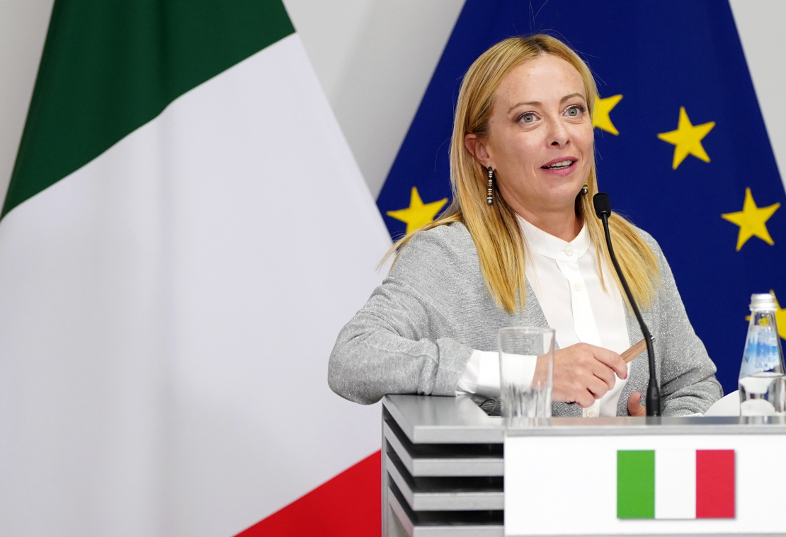 Itālijas premjerministre Džordžija Meloni Rīgā.