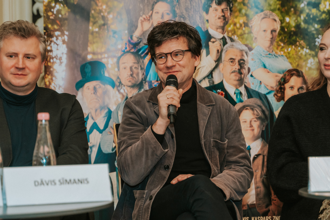 Daudzsēriju filmas "Pansija pilī" preses konference,