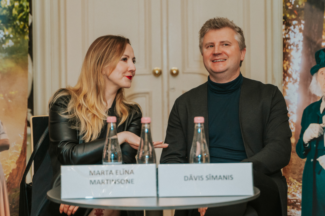 Daudzsēriju filmas "Pansija pilī" preses konference,