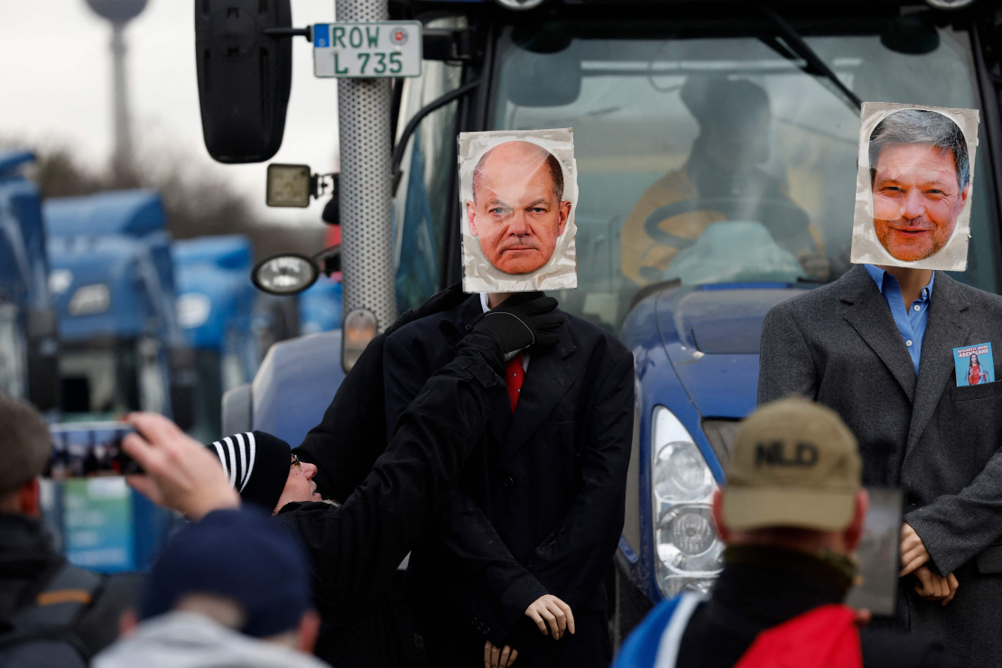 Zemnieku protesti Vācijā. 