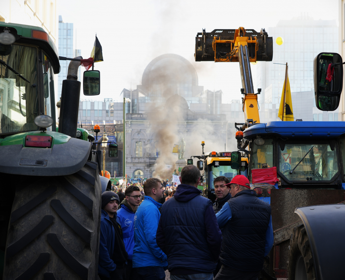 Zemnieku protesti Beļģijā.