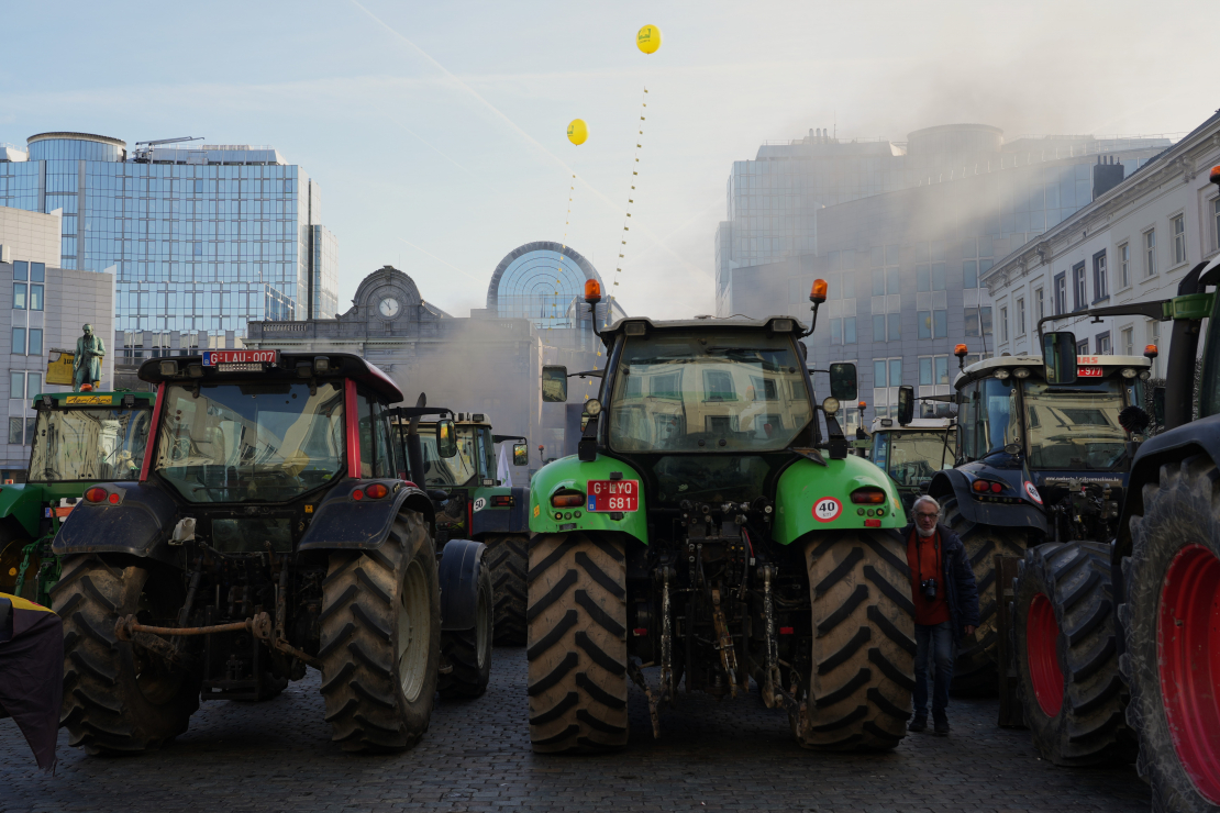 Zemnieku protesti Beļģijā.