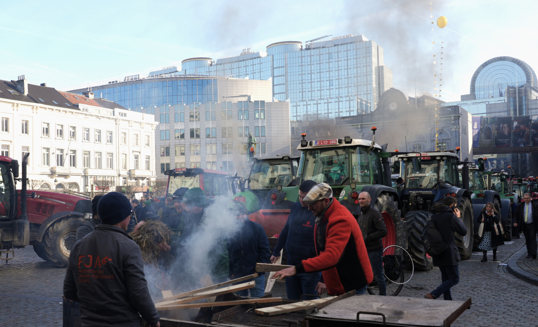 Zemnieku protesti Beļģijā.