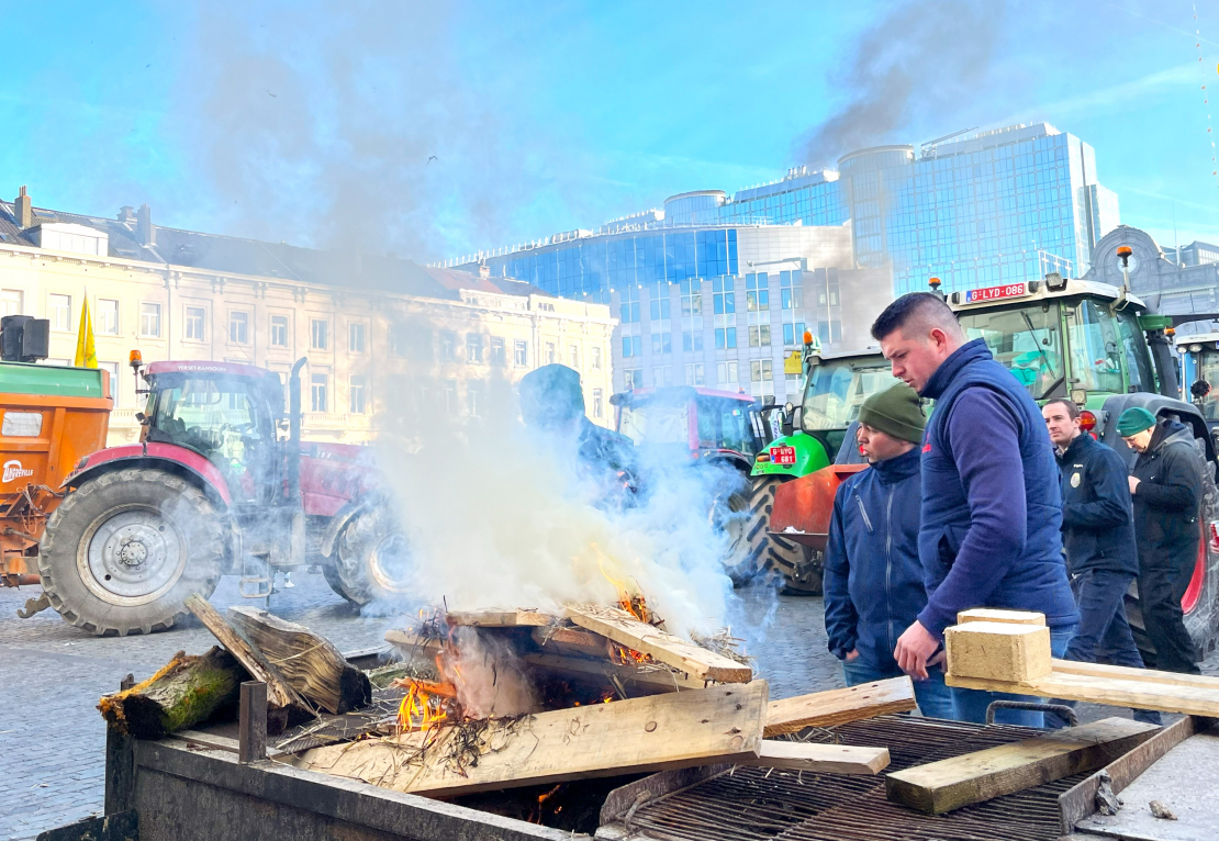 Zemnieku protesti Beļģijā.