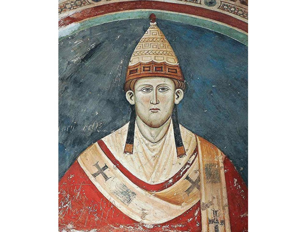 Pāvests Inocents III 13. gs. freskā Romā.
