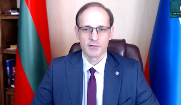 Tā dēvētais Piedņestras ārlietu ministrs Vitālijs Ignatjevs.
