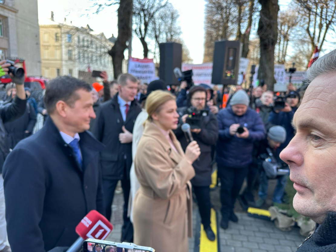 Lauksaimnieku un meža nozares pārstāvju protesta akcija.