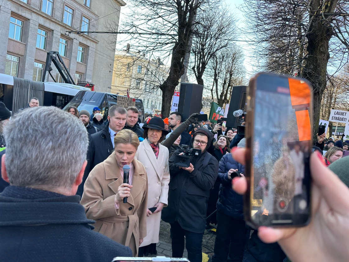 Lauksaimnieku un meža nozares pārstāvju protesta akcija.
