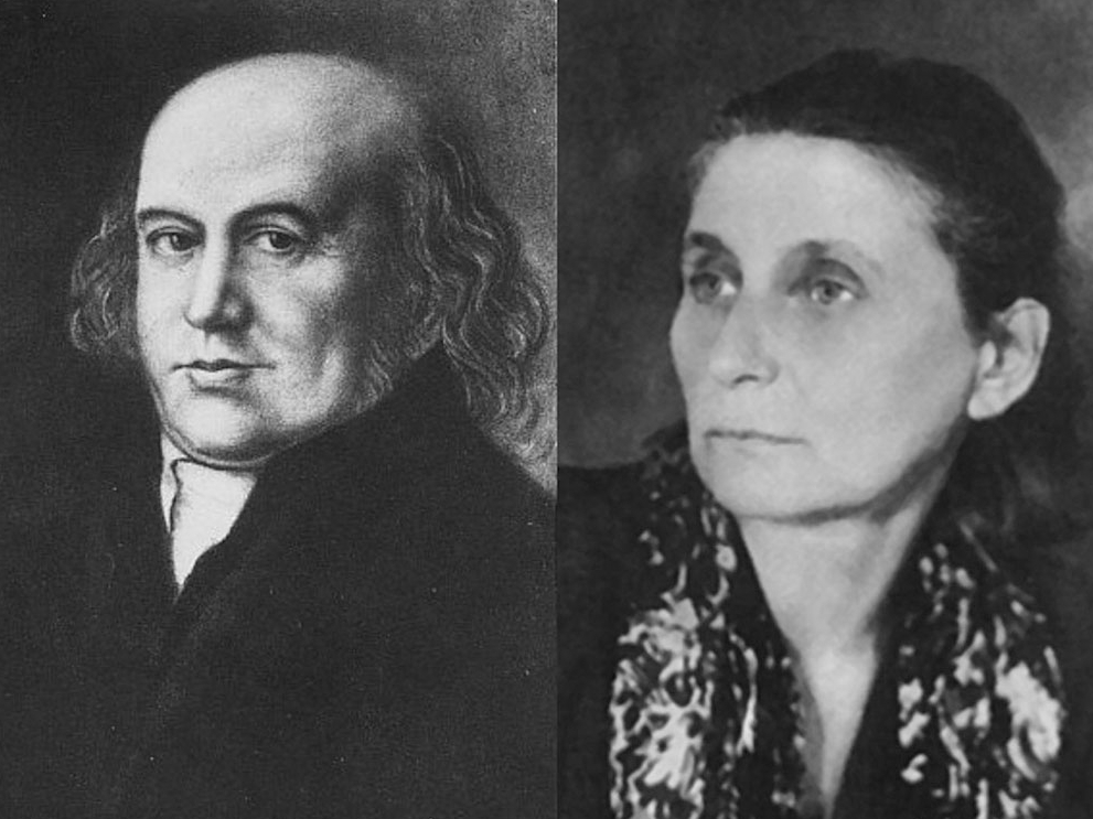 Garlībs Helvigs Merķelis (1769–1850) un Lidija Šahovska (1904–1971). Līdzība acīmredzama.