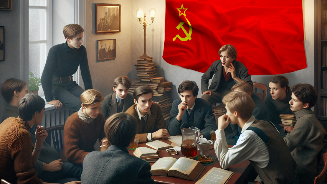 Tā paša gada agrā pavasarī šis PSRS praktiski neiedomājamais privātais mājas literatūras pulciņš bija pārtapis īstenā revolucionārā organizācijā. Ilustratīvs attēls.