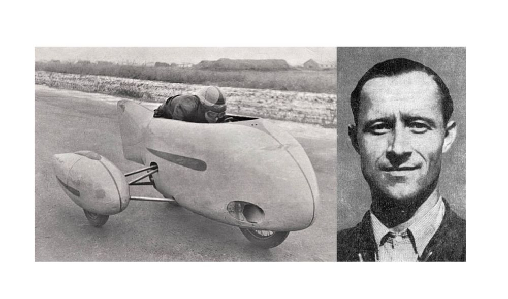 Edgars Ērmanis un viņa motocikls.