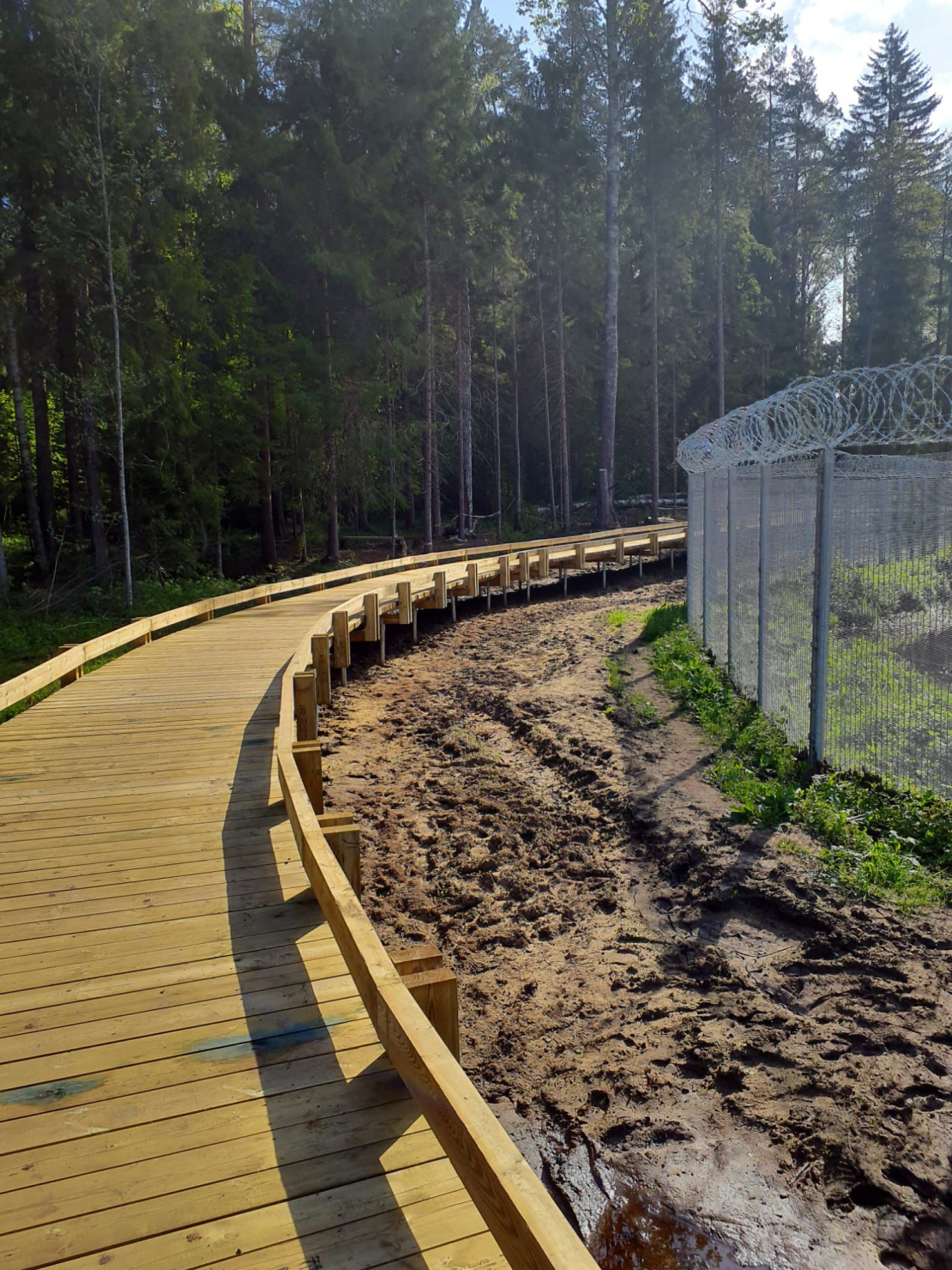 Latvijas un Baltkrievijas pierobeža. Robežžoga izbūve. 