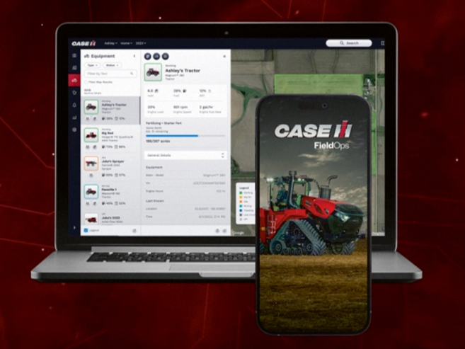 'Case IH FieldOps' lietotne.