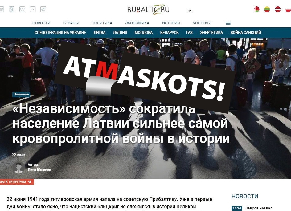 ""Neatkarība" samazināja Latvijas iedzīvotāju skaitu vēl vairāk nekā pats asiņainākais karš vēsturē," demagoģijas paraugstundu sniedz "Rubaltic".