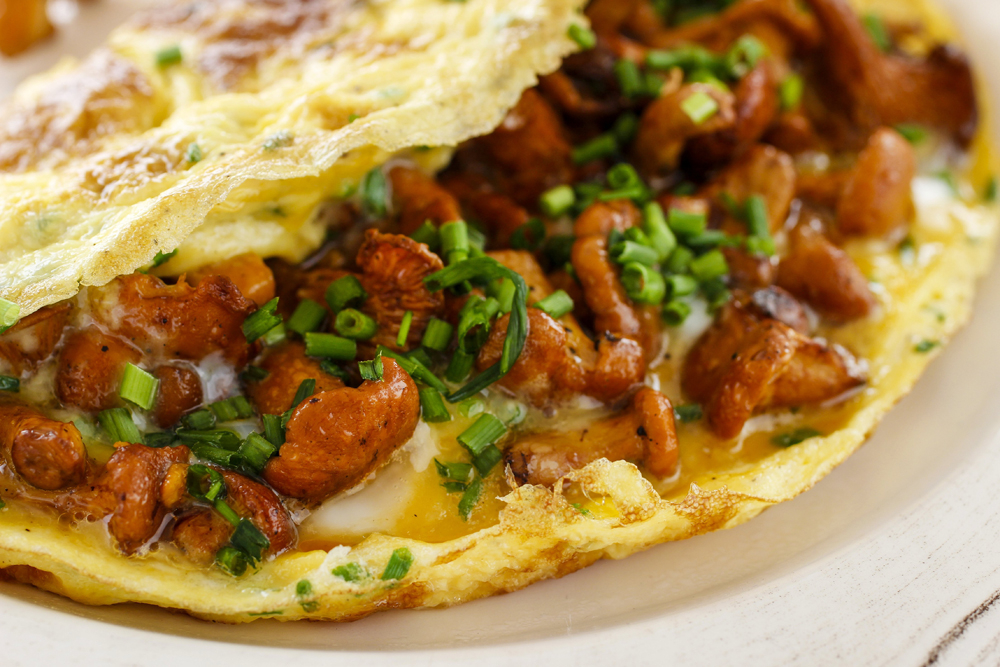 Gaileņu omlete.