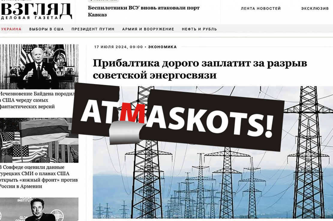 "Baltija dārgi samaksās par atraušanos no padomju elektrotīkla," piesola izdevums "Vzgļad".