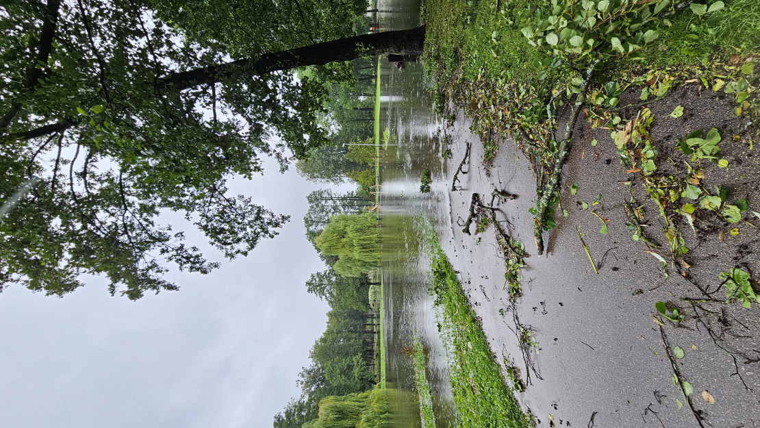 Arkādijas parks. Vētras sekas. Plūdi.