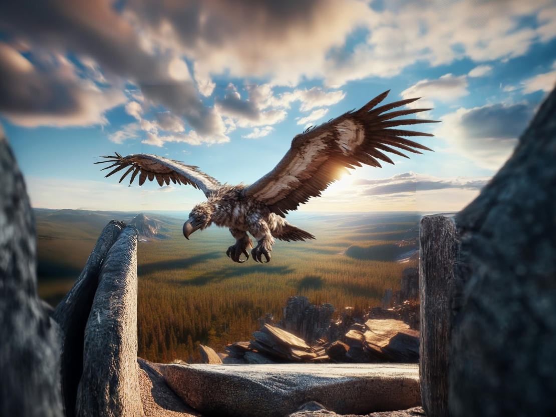 Zinātnes ļaudis uztur spēkā brīdinājumu, ka šādu noslēpumainu gigantisko putnu Jakutijā vēl joprojām esot ne mazāk par diviem simtiem. Ilustratīvs fantāzijas attēls.
