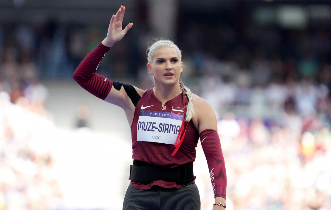 Šķēpmetēja Līna Mūze-Sirmā piedalās šķēpmešanas kvalifikācijas sacensībās sievietēm 2024. gada vasaras olimpiskajās spēlēs Parīzē.
