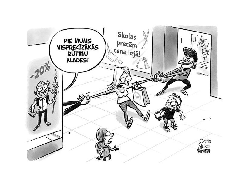 Zīmē Gatis Šļūka. 1. septembra iepirkšanās drudzis!