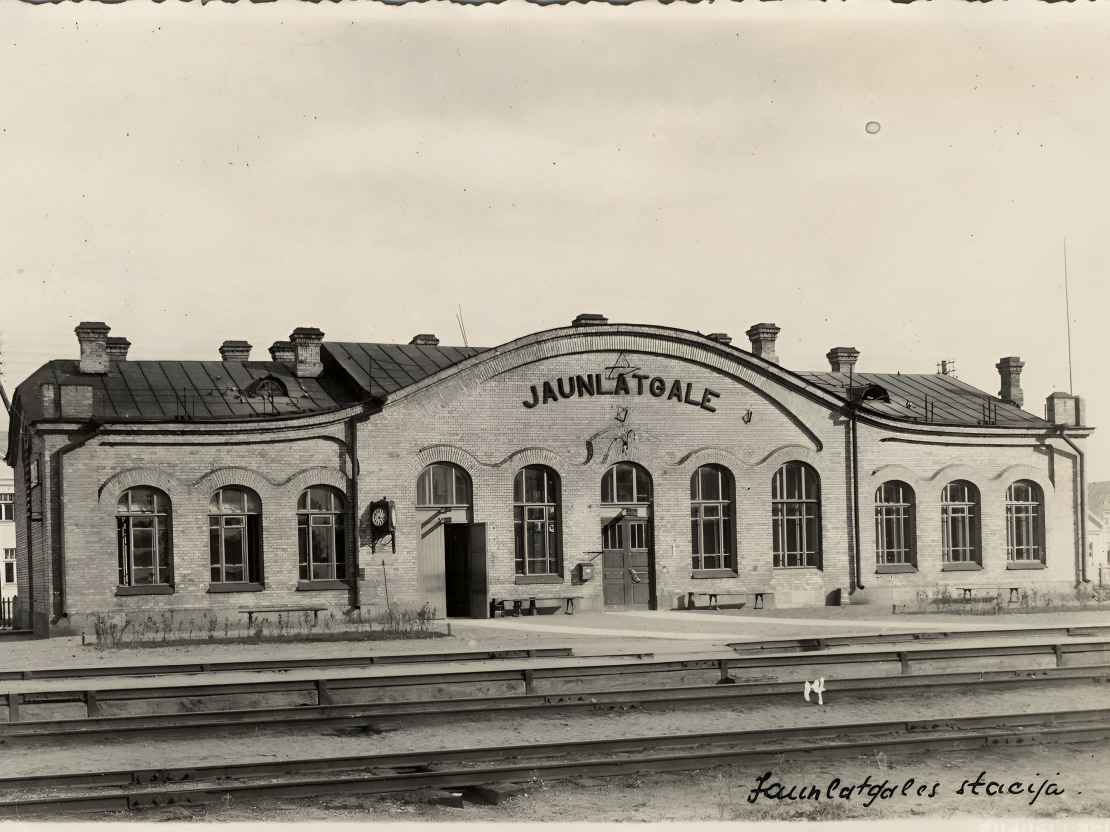 Jaunlatgales (vēlāk — Abrenes, Pitalovas) dzelzceļa stacija 1937. gadā.