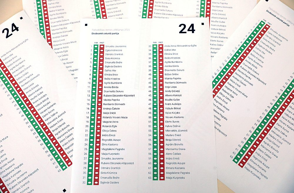 Jauno vēlēšanu zīmju paraugs, kādu Centrālā vēlēšanu komisija piedāvā izmantot jau 2025. gadā gaidāmajās pašvaldību vēlēšanās.