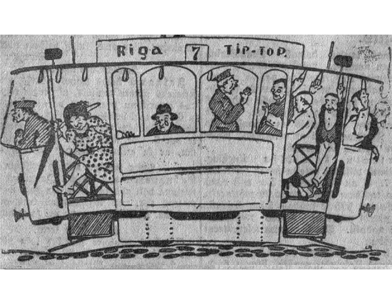 Karikatūra laikrakstā "Latvis".