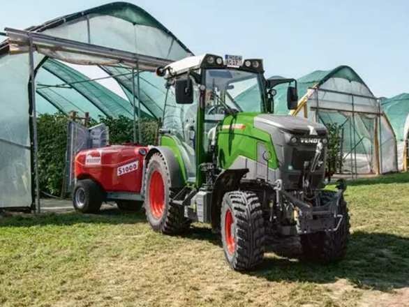'Fendt e107 Vario' elektriskais traktors.