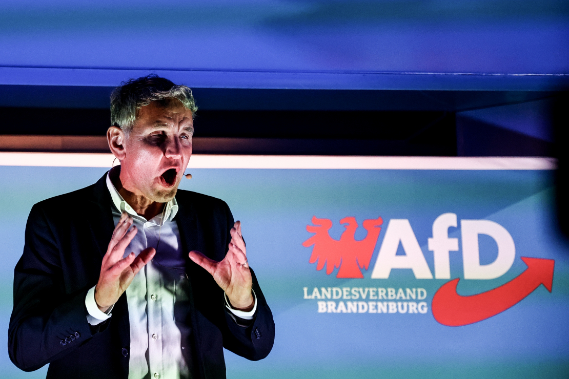 Galēji labējās partijas "Alternatīva Vācijai" (AfD) politiķis Bjerns Heke.