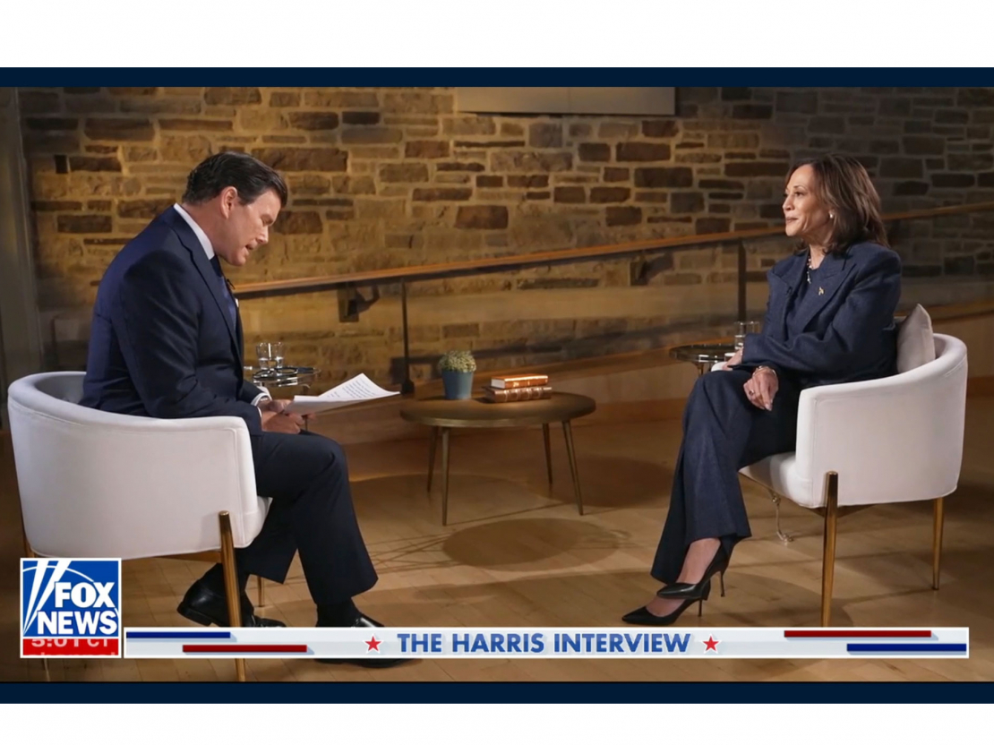 ASV demokrātu prezidenta amata kandidāte Kamala Harisa trešdien sniedza pirmo interviju konservatīvajam telekanālam "Fox News".