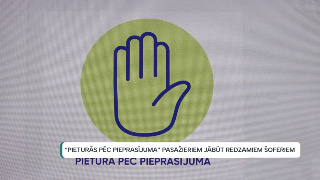 Zaļā rocija nozīmē, ka tā ir pietura pēc pieprasījuma.