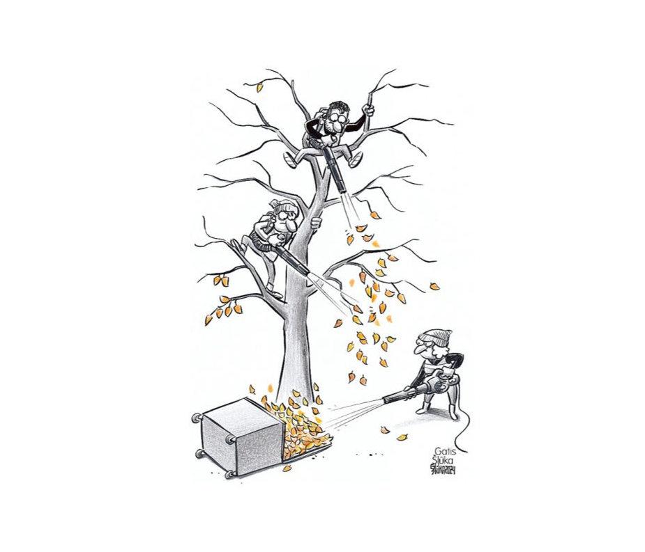 Zīmē Gatis Šļūka. Rudens kaujas