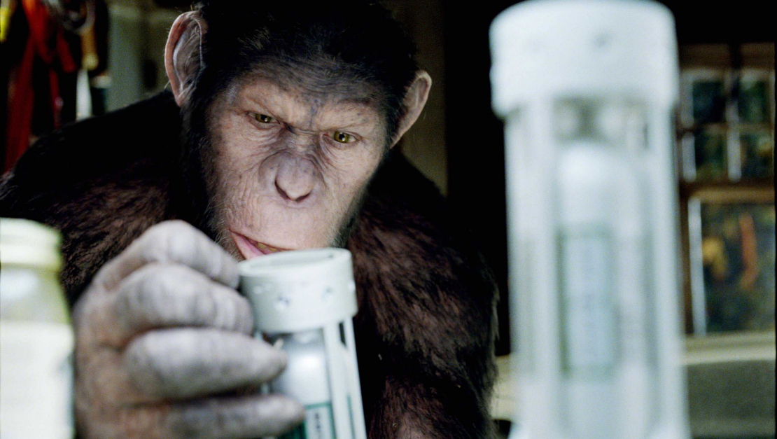 Kadrs no filmas "Rise of the Planet of the Apes".