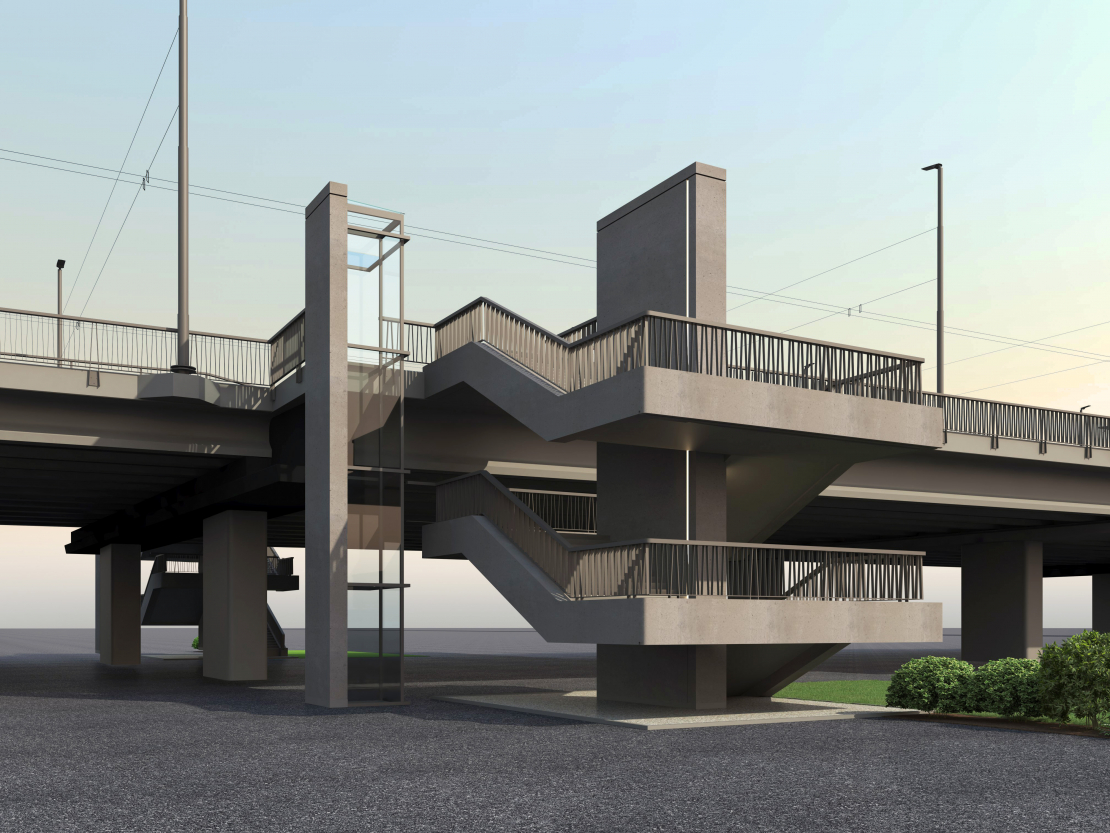 Jorģa Zemitāna tiltu plānots pārbūvēt līdz 2026. gada rudenim. Vizualizācija. 