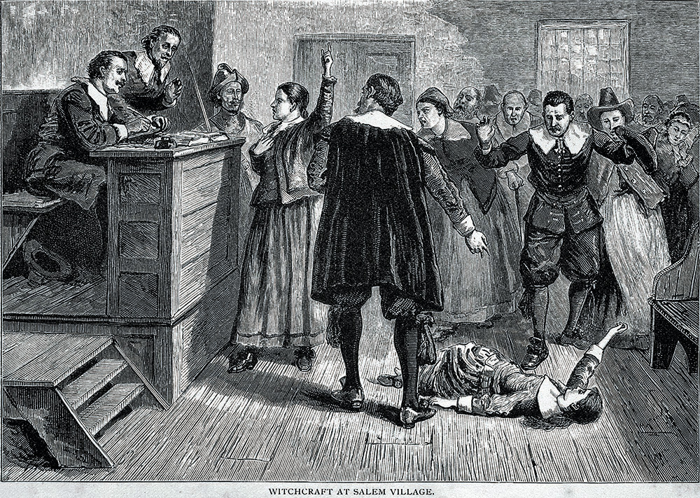 Salemas raganu prāvā (1876. gada ilustrācija).