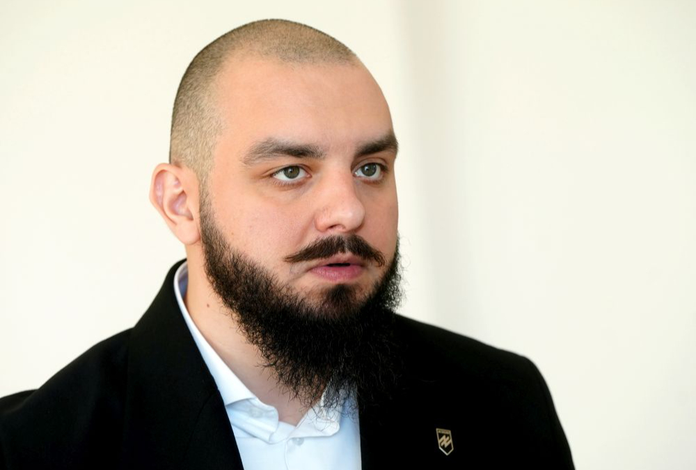 Ukrainas speciālo uzdevumu brigādes "Azov" seržants, filozofijas doktors Valentīns Dzjubenko.