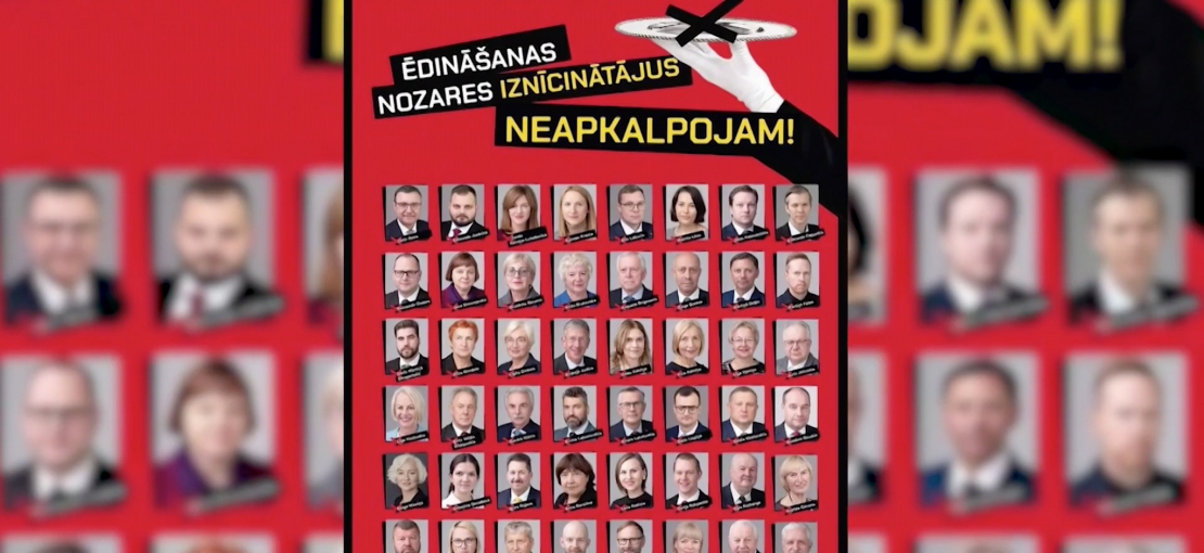 Protesta akcijā vairāki Latvijas restorāni un kafejnīcas lemj neapkalpot konkrētus politiķus.