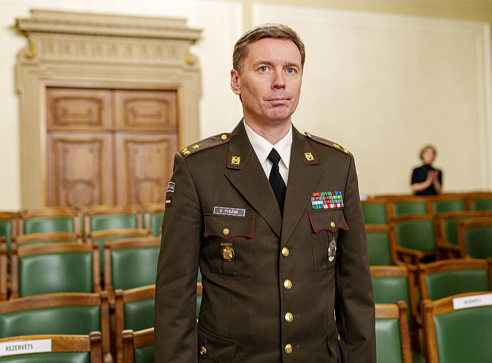Kaspars Pudāns Nacionālo bruņoto spēku komandiera pienākumus sāks pildīt nākamā gada 27. janvārī.