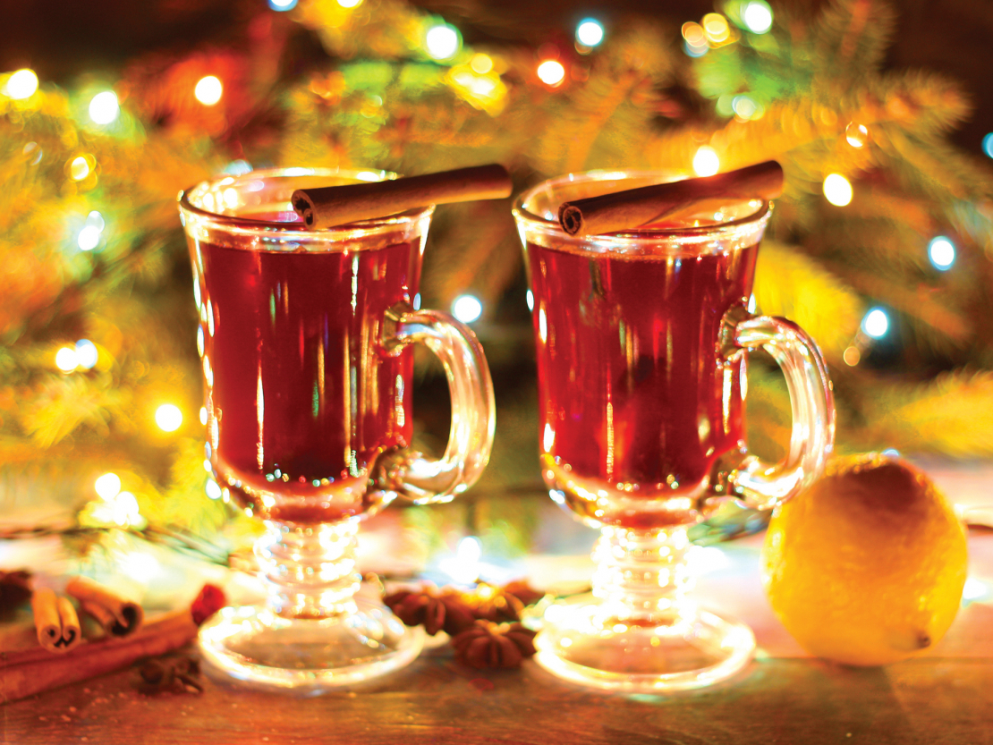 Dzērveņu sulas punšs.