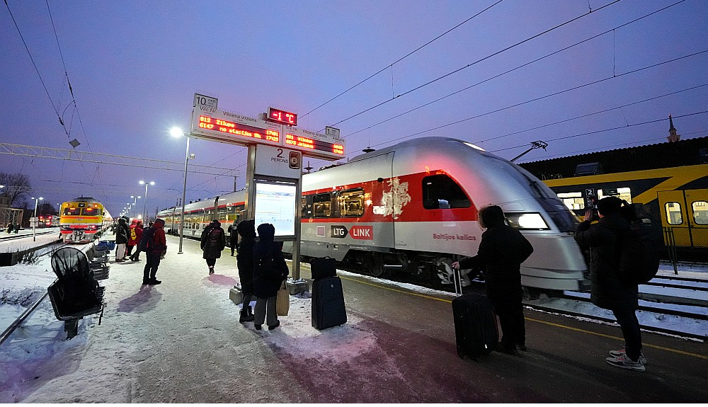 "LTG Link" vilciens Rīgas Centrālajā stacijā.