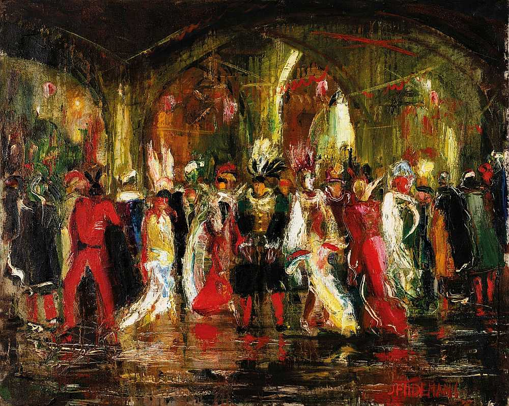 Jānis Tīdemanis. "Karnevāls". 20. gs. 30. gadi. Malmes Mākslas muzeja kolekcija.