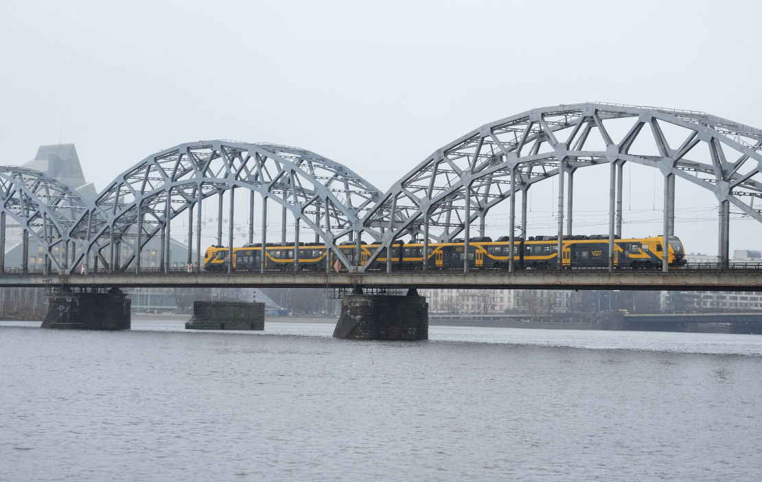 "Rail Baltica" tilta pār Daugavu būvniecības darbi.