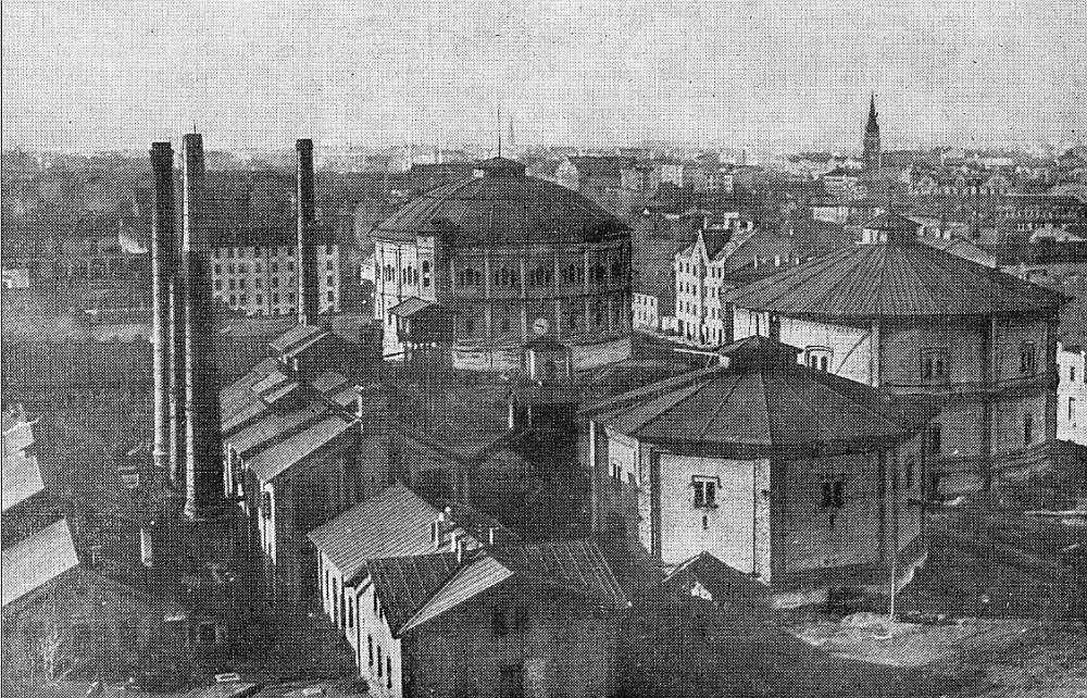 Rīgas otrā gāzes fabrika 20. gs. 30. gados.