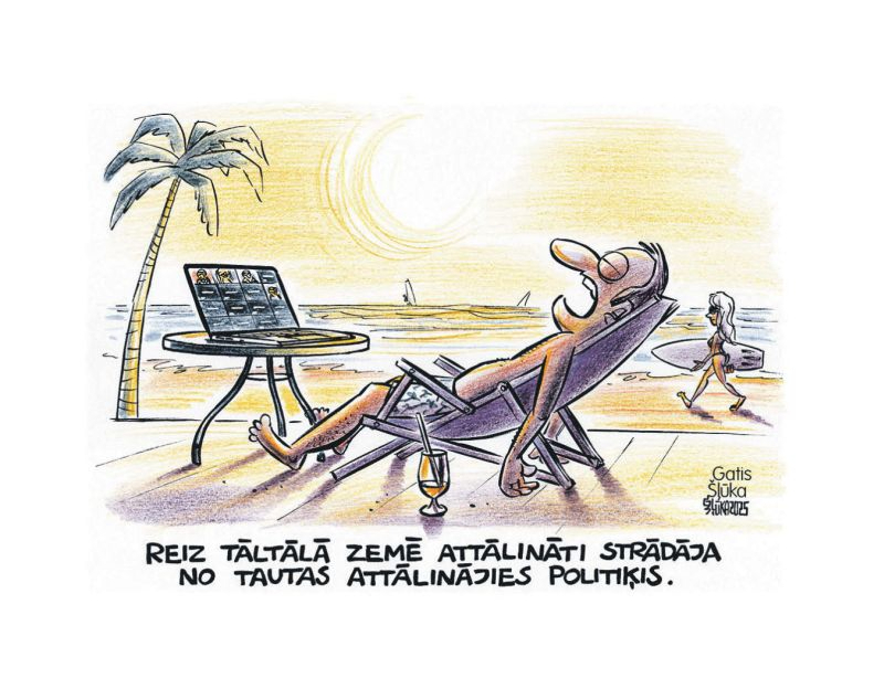 Zīmē Gatis Šļūka. Attālinājies politiķis 