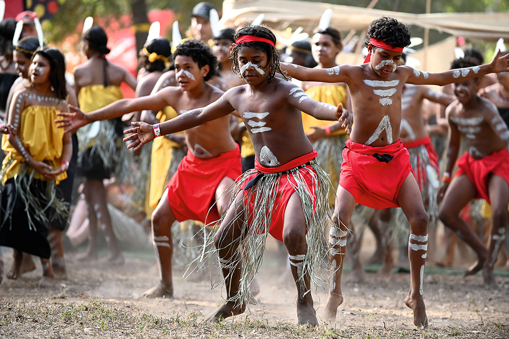 Ceremoniālās dejas festivāla laikā Kvīnslendā.
