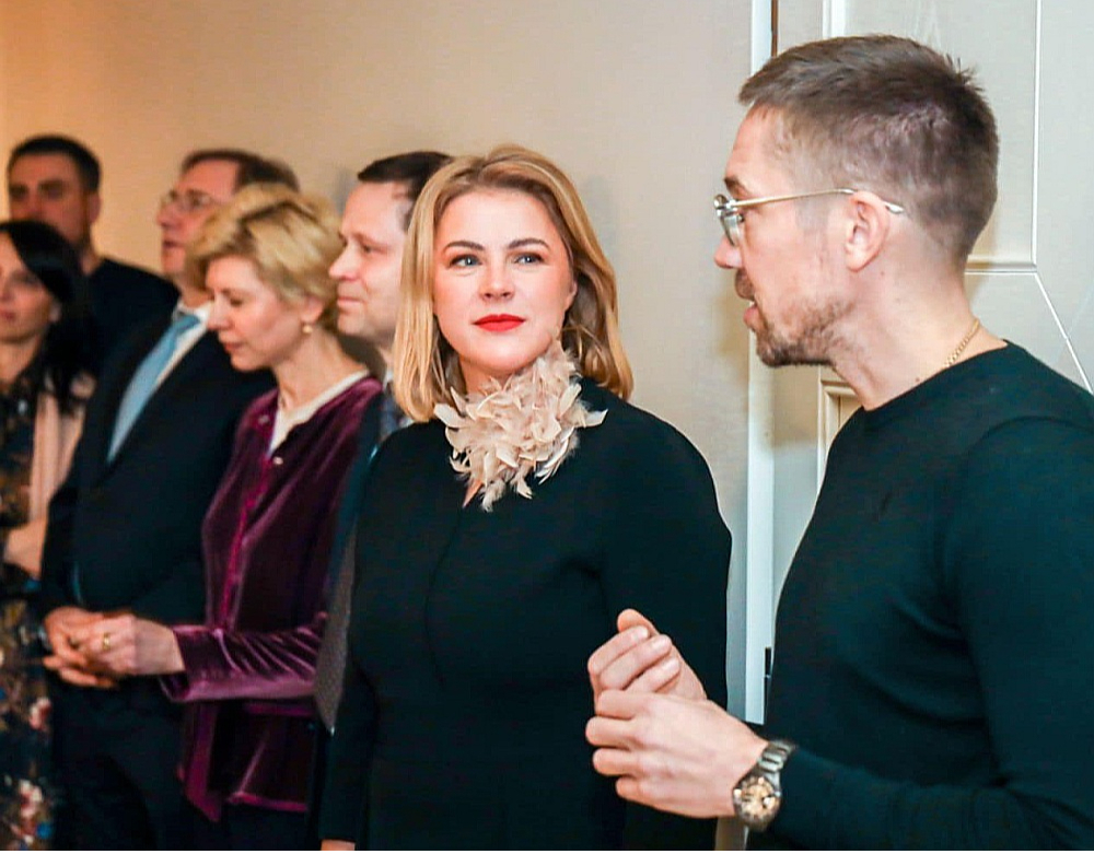 Ministru prezidente Evika Siliņa un Filips Rubenis garīgo prakšu centra "Stacija" iesvētīšanā.