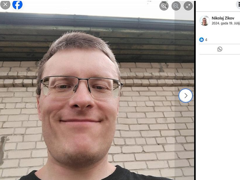Sociālajos medijos "X" un "Facebook" pagājušā gada jūlijā ir izveidoti profili ar Nikolaja Zikova vārdu un foto. Fotogrāfijā redzamais cilvēks ir tas pats Nikolajs Zikovs, kurš tika notiesāts par slepkavību kinoteātrī. Kopš pagājušā gada Nikolajs Zikovs sodu izcieš atklātā cietumā, kur drīkst lietot telefonu un internetu.